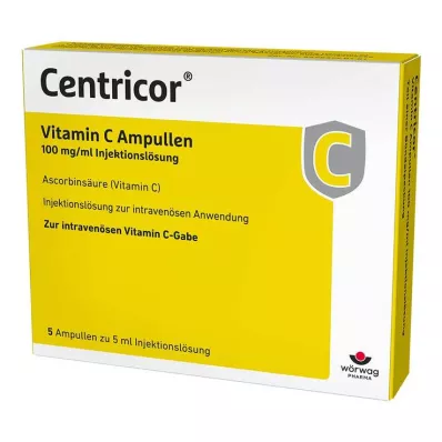 Centricor® Vitamin C ampuller 100 mg/ml injektionsvæske, 5X5 ml