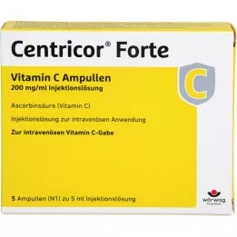 CENTRICOR Forte Vitamin C Amp. 200 mg/ml Inj. opløsning, 5X5 ml