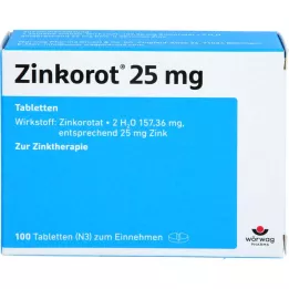 ZINKOROT 25 mg tabletter, 100 stk