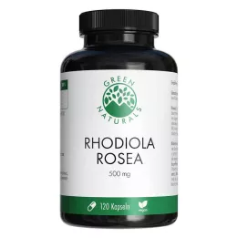 GREEN NATURALS Rhodiola Rosea 500 mg højdosis kapsler, 120 stk