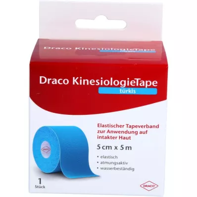 DRACO KINESIOLOGIETAPE 5 cmx5 m turkis, 1 stk