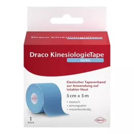 DRACO KINESIOLOGIETAPE 5 cmx5 m turkis, 1 stk