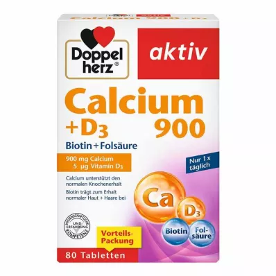 Doppelherz Calcium 900 + D3 tabletter, 80 stk