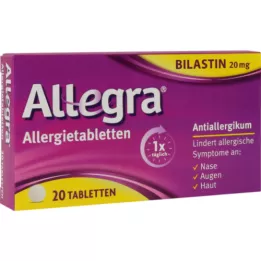 ALLEGRA Allergitabletter 20 mg tabletter, 20 stk