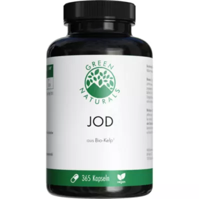 GREEN NATURALS Jod fra økologisk kelp 200 μg kapsler, 365 stk