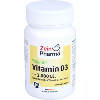 VITAMIN D3 2000 I.U. veganske kapsler, 120 stk