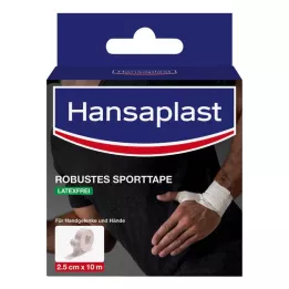 HANSAPLAST Robust sportstape 2,5 cmx10 m hvid, 1 stk