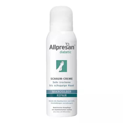 Allpresan diabetisk mikrosølv + reparationsskumcreme, 125 ml