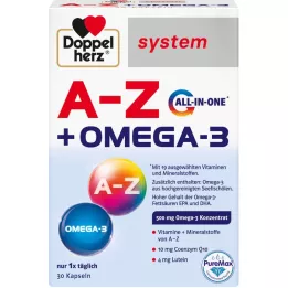 DOPPELHERZ A-Z+Omega-3 alt-i-et-systemkapsler, 30 stk