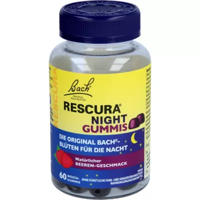 BACHBLÜTEN Original Rescura Night Gummies Berry, 60 stk