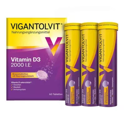 VIGANTOLVIT 2000 I.U. D3-vitamin brusetabletter, 60 stk