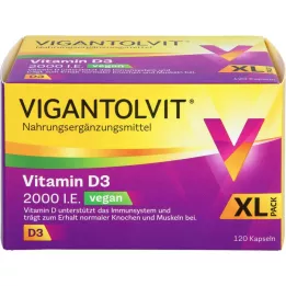 VIGANTOLVIT 2000 I.U. Vitamin D3 veganske bløde kapsler, 120 stk