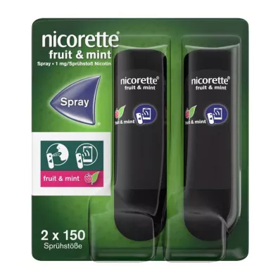 Nicorette Frugt &amp; Myntespray 1 mg / spray Nfc, 2 stk