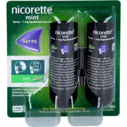 NICORETTE Mint Spray 1 mg/spray shot NFC, 2 stk