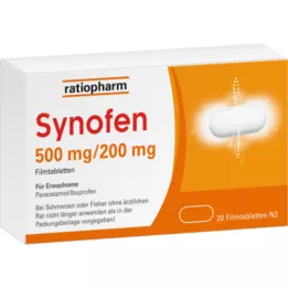 SYNOFEN 500 mg/200 mg filmovertrukne tabletter, 20 stk