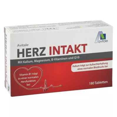 Hjerte intakt med Kalium + Magnesium + B-vitaminer Tabletter, 180 stk