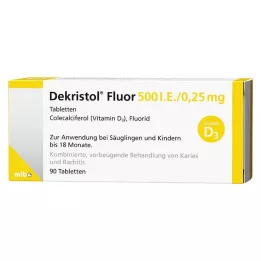 DEKRISTOL Fluor 500 I.U./0,25 mg tabletter, 90 stk