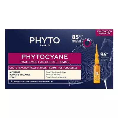 Phytocyanbehandling til reaktionære kvinder med hårtab, 12X5 ml