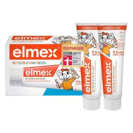 ELMEX Børnetandpasta 2-6 år Duo Pack, 2X50 ml