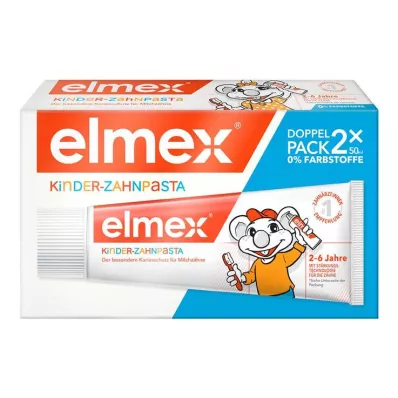 Elmex børnetandpasta 2 - 6 år duo pakke, 2x50 ml