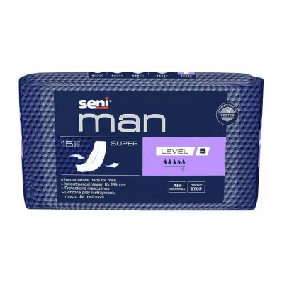 Seni® Man inkontinenspude super level 5, 15 stk