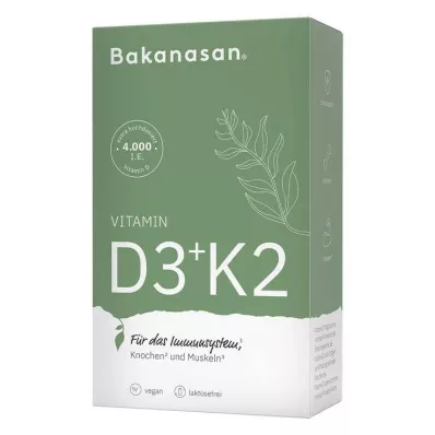 BAKANASAN Vitamin D3+K2-kapsler, 60 kapsler