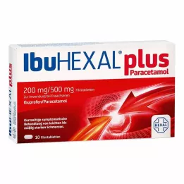 IBUHEXAL plus paracetamol 200 mg/500 mg filmovertrukne tabletter, 10 stk