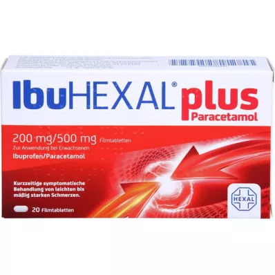 IBUHEXAL plus paracetamol 200 mg/500 mg filmovertrukne tabletter, 20 stk