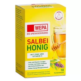 WEPA Salvie+Honning+Vitamin C+Zink Pulver, 10X10 g