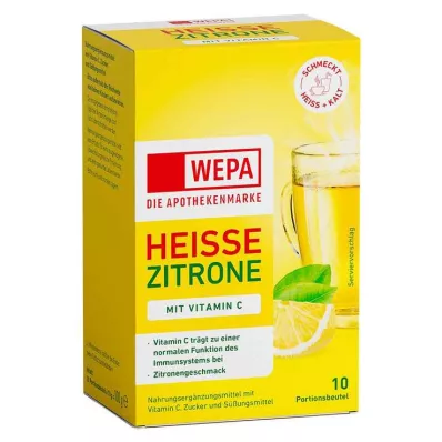 Wepa varm citron + C-vitamin pulver, 10X10 g