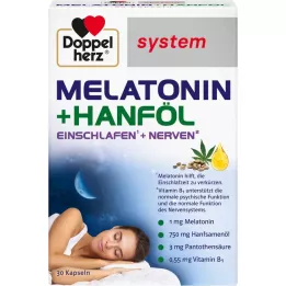 DOPPELHERZ Melatonin + hampolie systemkapsler, 30 stk