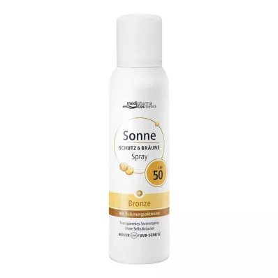 Solbeskyttelse &amp; tan aerosol spray bronze LSF 50, 150 ml