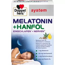 DOPPELHERZ Melatonin + hampolie systemkapsler, 60 stk