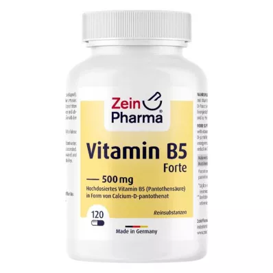 VITAMIN B5 PANTOTHENSÄURE 500 mg kapsler, 120 kapsler