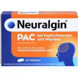 NEURALGIN PAC til hovedpine- og migrænetabletter, 20 stk