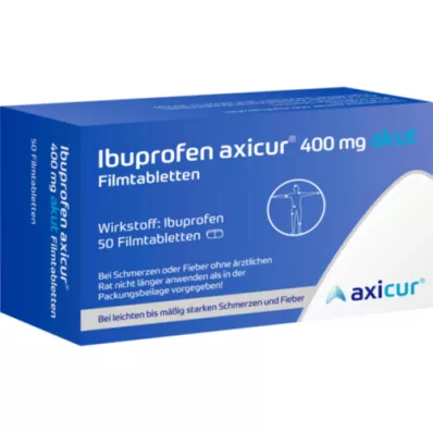 IBUPROFEN axicur 400 mg akut filmovertrukne tabletter, 50 stk