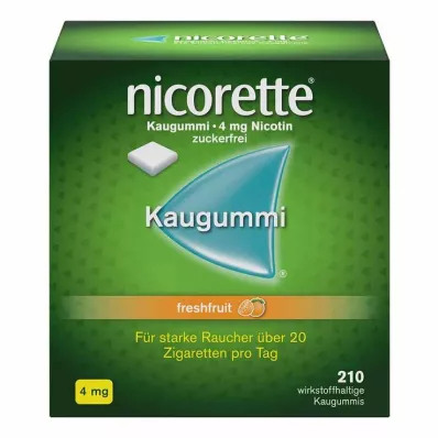 nicorette® tyggegummi frisk frugt, 4 mg nikotin, 210 stk
