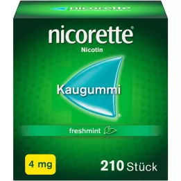 NICORETTE Tyggegummi 4 mg frisk mynte, 210 stk