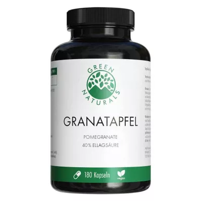 GREEN NATURALS Granatæble+40% ellaginsyre kapsler, 180 kapsler