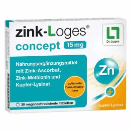 ZINK-LOGES koncept 15 mg enterotabletter, 30 stk