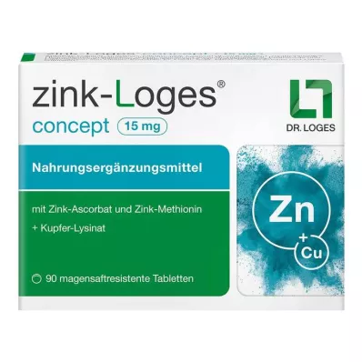 Zink-Loges koncept 15 mg entero-resistente tabletter, 90 stk Zink-Loges koncept 15 mg entero-resistente tabletter, 90 stk