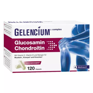 Gelencium Glucosamin Chondroitin høj dosis med C-vitamin kapsler, 120 stk